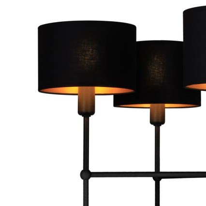 Κρεμαστό φωτιστικό σε ράβδο MADELA 5xE14/40W/230V μαύρο