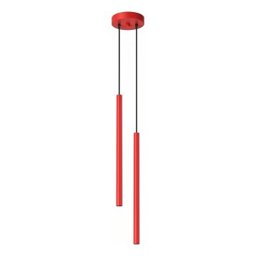 Κρεμαστό φωτιστικό PASTELO με καλώδιο 2xG9/8W/230V, κόκκινο