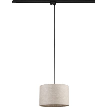 Κρεμαστό φωτιστικό οροφής για 1-phase ράγας TRACER 1xE27/15W/230V διάμετρος 30 cm μαύρο/γκρι