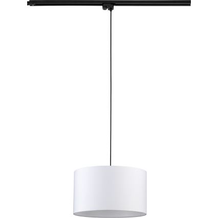 Κρεμαστό φωτιστικό οροφής για 1-phase ράγας TRACER 1xE27/15W/230V διάμετρος 38 cm μαύρο/λευκό