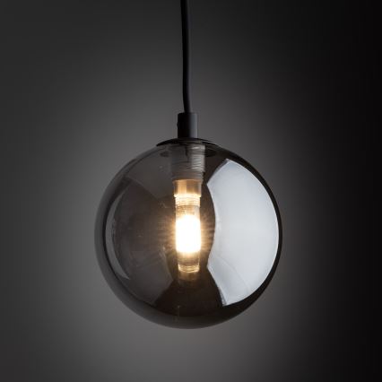 Κρεμαστό φωτιστικό οροφής για 1-phase ράγας TRACER 1xG9/8W/230V μαύρο/φιμέ μαύρο