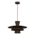 Κρεμαστό φωτιστικό PLATO με καλώδιο 1xE27/15W/230V, καφέ