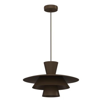 Κρεμαστό φωτιστικό PLATO με καλώδιο 1xE27/15W/230V, καφέ