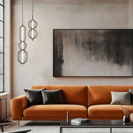 Κρεμαστό φωτιστικό PUMA LED με καλώδιο, 15W/230V, Ø 14 cm, μαύρο