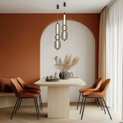 Κρεμαστό φωτιστικό PUMA LED με καλώδιο, 15W/230V, Ø 14 cm, μαύρο