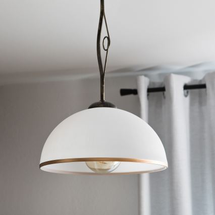 Κρεμαστό φωτιστικό RETRO 1xE27/60W/230V μαύρη πατίνα