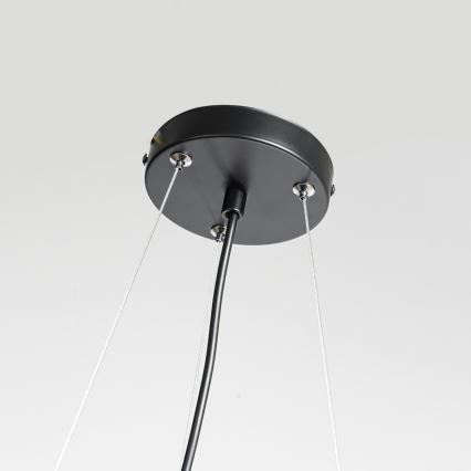 Κρεμαστό φωτιστικό REUS με καλώδιο 3xE27/40W/230V, διάμ. 47 cm, μαύρο