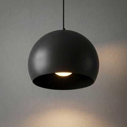 Κρεμαστό φωτιστικό SOOL με καλώδιο, 1xE27/15W/230V, Ø 27 εκ., μαύρο