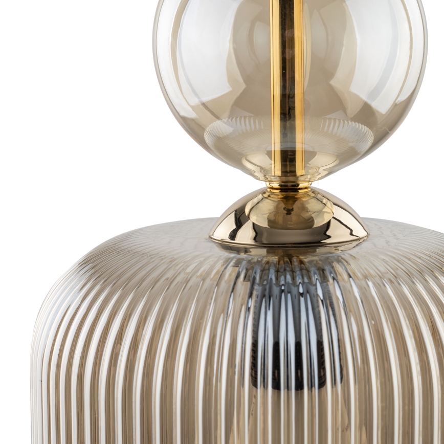 Κρεμαστό φωτιστικό SOPHIA με καλώδιο 1xE14/10W/230V μαύρο/καπνιστό μπεζ