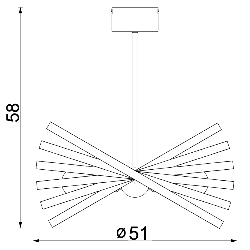 Κρεμαστό φωτιστικό SPARKLE 4xE27/15W/230V μαύρο/χρυσό