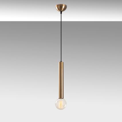 Κρεμαστό φωτιστικό TEMPO με καλώδιο 1xE27/40W/230V σε χρυσή απόχρωση