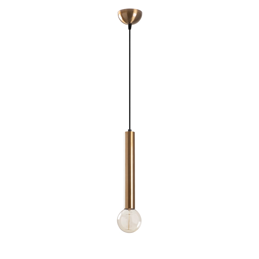 Κρεμαστό φωτιστικό TEMPO με καλώδιο 1xE27/40W/230V σε χρυσή απόχρωση