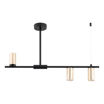 Κρεμαστό φωτιστικό URANOS 3xGU10/10W/230V μαύρο/χρυσό