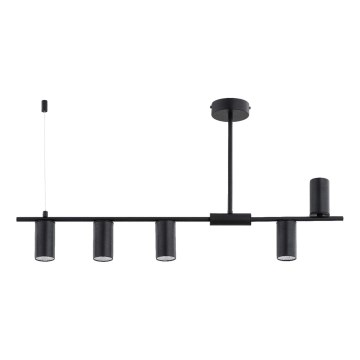 Κρεμαστό φωτιστικό URANOS σε ράβδο 5xGU10/10W/230V μαύρο