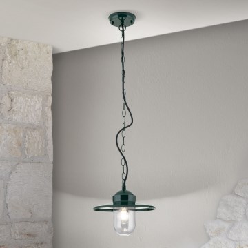 Κρεμαστό φωτιστικό εξωτερικού χώρου EDWARD 1xE27/60W/230V IP44 πράσινο