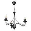 Κρεμαστό φωτιστικό με αλυσίδα ANTON 3xE14/15W/230V μαύρο