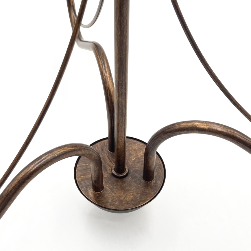 Κρεμαστό φωτιστικό με αλυσίδα ANTON 3xE14/15W/230V μπρονζέ