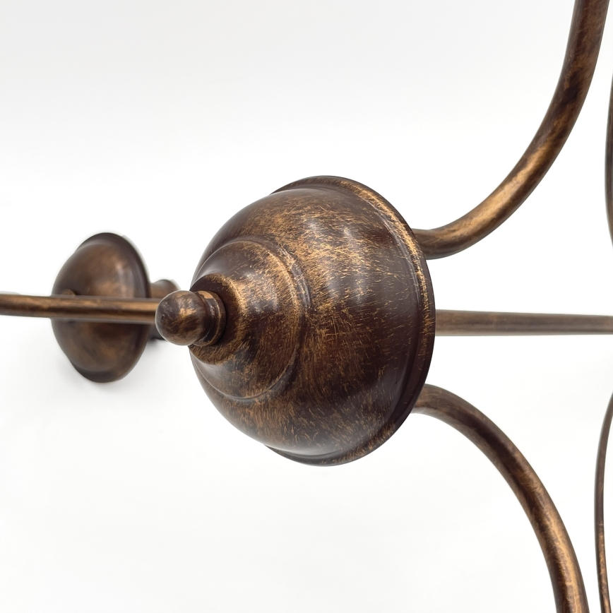 Κρεμαστό φωτιστικό με αλυσίδα ANTON 3xE14/15W/230V μπρονζέ