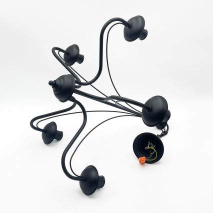 Κρεμαστό φωτιστικό με αλυσίδα ANTON 5xE14/15W/230V μαύρο