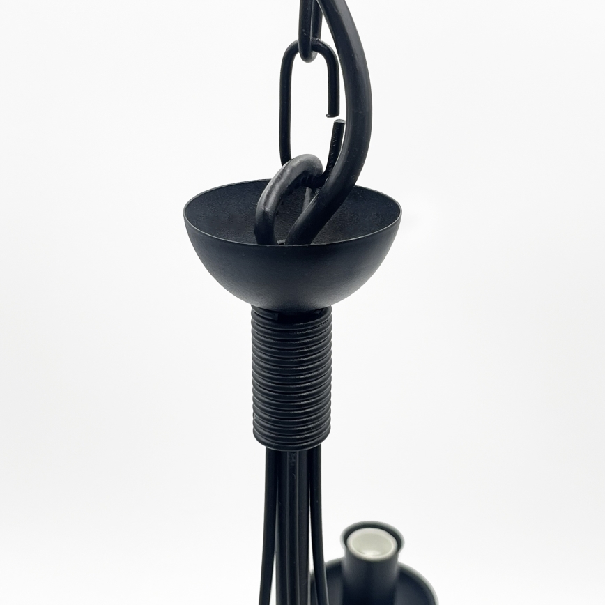 Κρεμαστό φωτιστικό με αλυσίδα ANTON 5xE14/15W/230V μαύρο