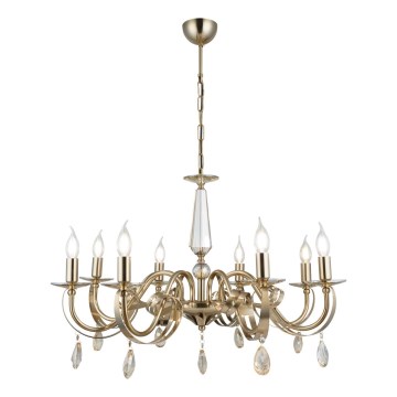 Κρεμαστό φωτιστικό με αλυσίδα CASTRO 8xE14/40W/230V χρυσό