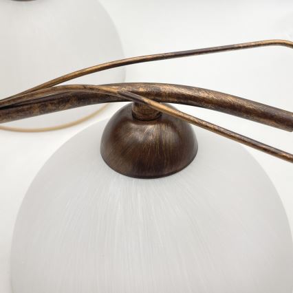 Κρεμαστό φωτιστικό με αλυσίδα COBRA 5xE27/60W/230V μπρούντζος/πατίνα