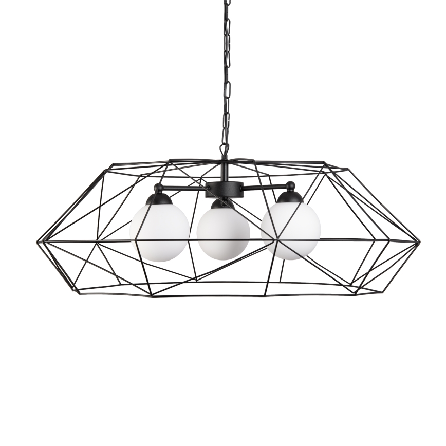 Κρεμαστό φωτιστικό με αλυσίδα DEXA 3xG9/10W/230V μαύρο