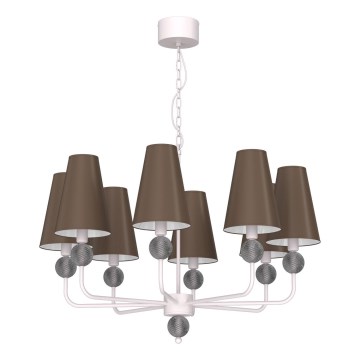 Κρεμαστό φωτιστικό με αλυσίδα GRENADA 8xE14/15W/230V γκρίζο