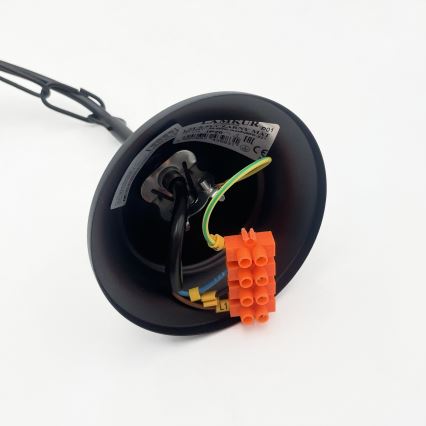 Κρεμαστό φωτιστικό με αλυσίδα RETRO 5xE27/60W/230V μαύρο/λευκό