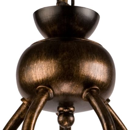 Κρεμαστό φωτιστικό με αλυσίδα RETRO II 5xE27/60W/230V, μαύρη πατίνα