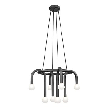 Κρεμαστό φωτιστικό με καλώδια DELORI 8xG9/28W/230V μαύρο