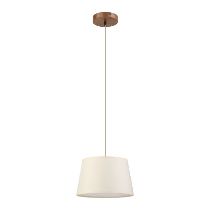 Κρεμαστό φωτιστικό με καλώδιο AIDA 1xE27/15W/230V Ø 25 cm δρυς/κρεμ