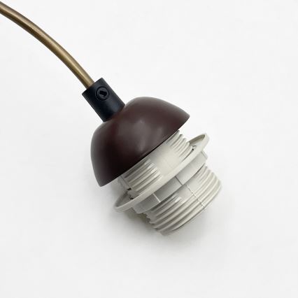 Κρεμαστό φωτιστικό με καλώδιο AIDA 1xE27/15W/230V Ø 25 cm δρυς/κρεμ