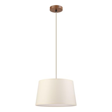 Κρεμαστό φωτιστικό με καλώδιο AIDA 1xE27/15W/230V Ø 35 cm δρυς/κρεμ