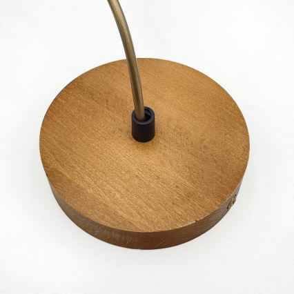 Κρεμαστό φωτιστικό με καλώδιο AIDA 1xE27/60W/230V Ø 25 εκ. δρυς/καφέ/λευκό