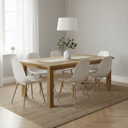 Κρεμαστό φωτιστικό με καλώδιο AIDA 1xE27/60W/230V, Ø 35 εκ., δρυς/καφέ/λευκό