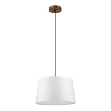 Κρεμαστό φωτιστικό με καλώδιο AIDA 1xE27/60W/230V διάμ. 35 cm δρυς/καρυδιά/λευκό