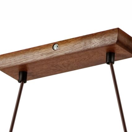 Κρεμαστό φωτιστικό με καλώδιο AIDA 2xE27/60W/230V διάμ. 35 cm δρυς/καρυδιά