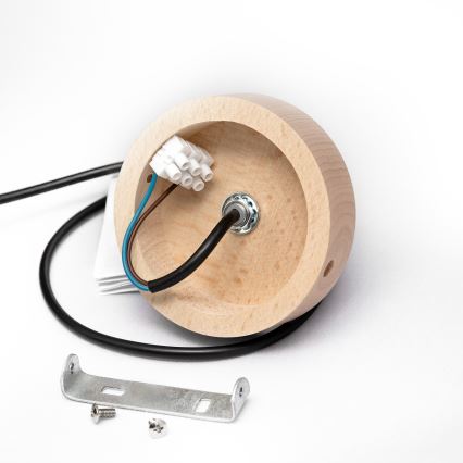 Κρεμαστό φωτιστικό με καλώδιο ALBA 1xE27/15W/230V διάμ. 40 cm μαύρο/καφέ