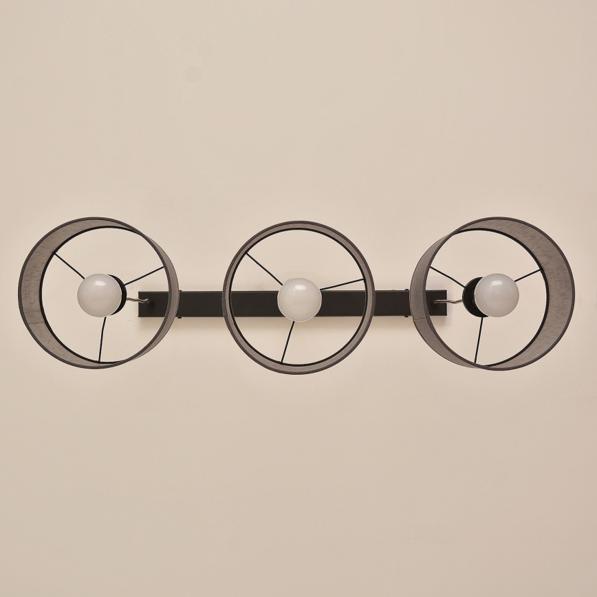 Κρεμαστό φωτιστικό με καλώδιο ALBA 3xE27/15W/230V γκρι