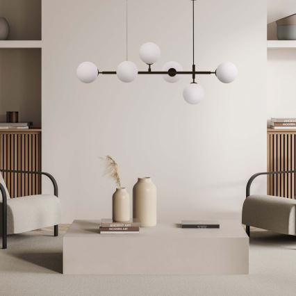 Κρεμαστό φωτιστικό με καλώδιο ALISA 6xE14/40W/230V μαύρο