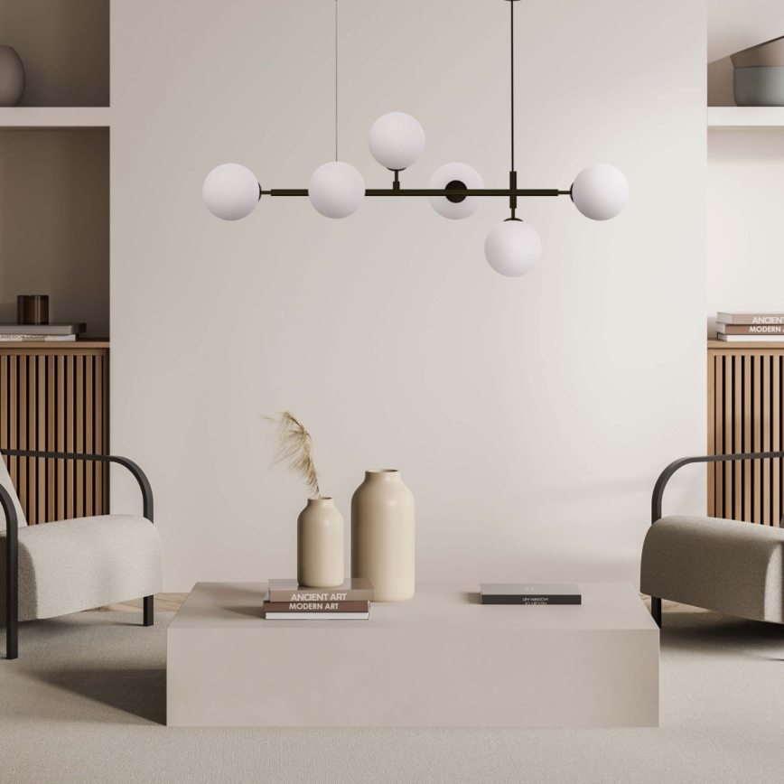 Κρεμαστό φωτιστικό με καλώδιο ALISA 6xE14/40W/230V μαύρο