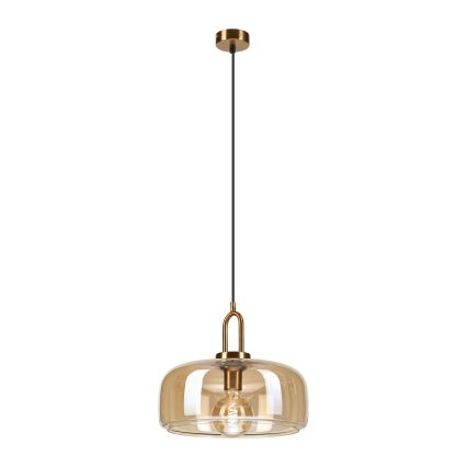Κρεμαστό φωτιστικό με καλώδιο AMAYA 1xE27/15W/230V χρυσό/καπνιστό μπεζ