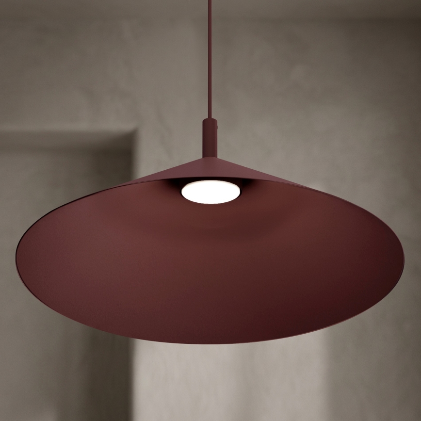Κρεμαστό φωτιστικό με καλώδιο ANEGA 1xGX53/15W/230V Ø 50 cm, χρώμα μπορντό