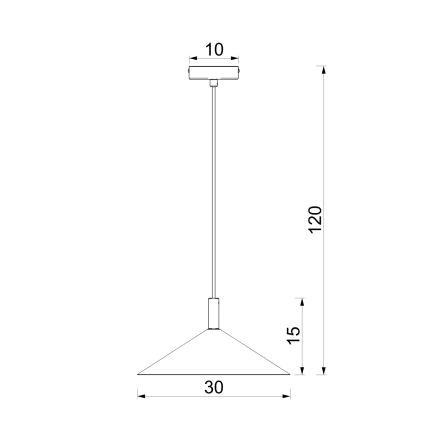 Κρεμαστό φωτιστικό με καλώδιο ANEGA 1xGX53/15W/230V, διάμετρος 30 cm, κρεμ