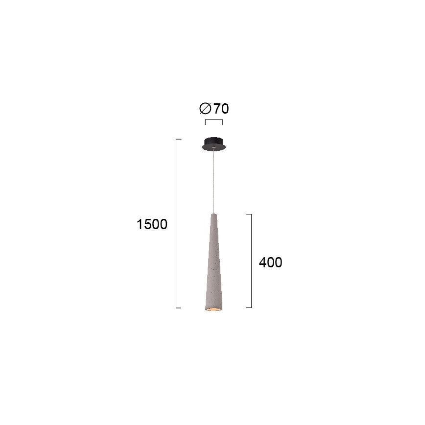 Κρεμαστό φωτιστικό με καλώδιο ANISHA 1xGU10/35W/230V γκρι