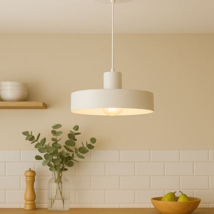 Κρεμαστό φωτιστικό με καλώδιο ARCANE 1xE27/60W/230V λευκό