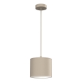 Κρεμαστό φωτιστικό με καλώδιο ARDEN 1xE27/15W/230V Ø 18 εκ., μπεζ