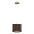 Κρεμαστό φωτιστικό με καλώδιο ARDEN 1xE27/15W/230V Ø 18 εκ. μπεζ/καφέ