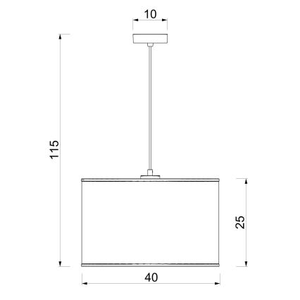 Κρεμαστό φωτιστικό με καλώδιο ARDEN 1xE27/15W/230V Ø 40 cm μπεζ